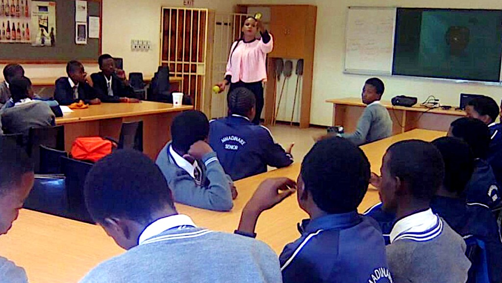 Peer educators share character-based multimedia lessons in local schools